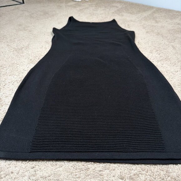 Marc New York Dress Womens M Black Ribbed Bodycon Business Basic Office Funeral - Picture 2 of 7
